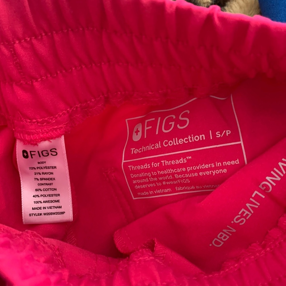 High waist pink figs bottoms